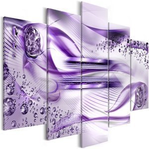 Obraz - Podwodna harfa (5-częściowy) szeroki fioletowy