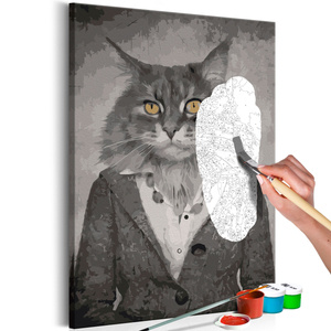 Obraz do samodzielnego malowania - Elegancki kot