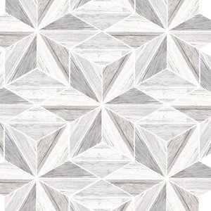 Tapeta geometryczna biała szara wzór z efektem 3D
