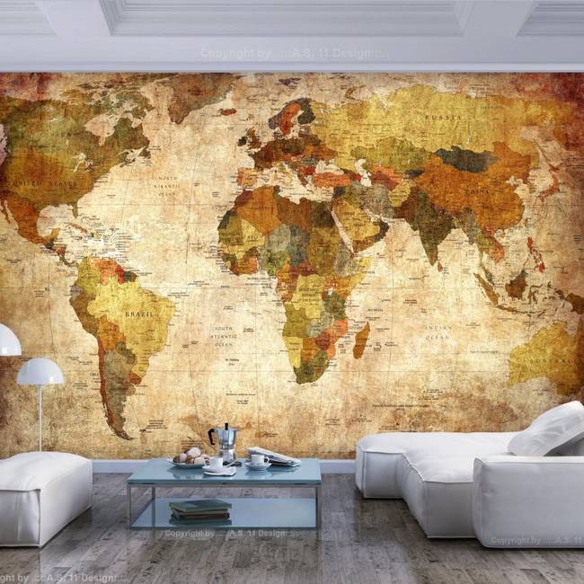 Fototapeta - Stara mapa świata